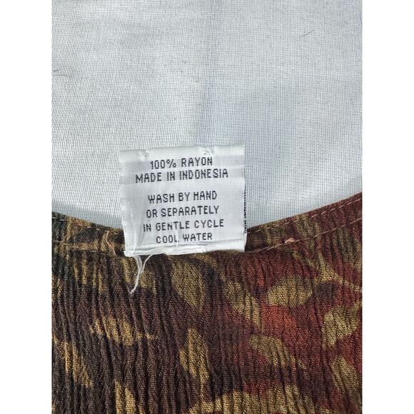 VTG Lost River Women’s sz M Top & Pant Set Leaf Print BOHO Beach Hippie Tie Dye - Picture 13 of 13